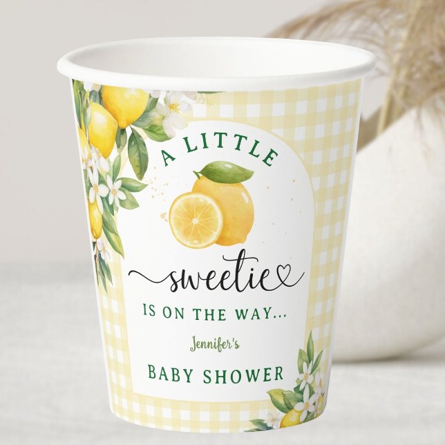 Lemon Citrus Baby Shower Yellow Paper Cups (Creator Uploaded)