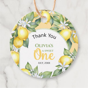 Lemon citrus birthday Favor Tags