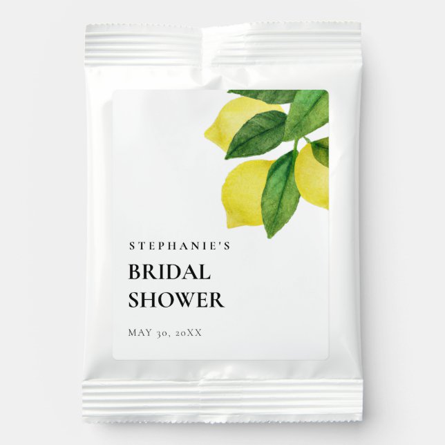  Lemon Citrus Branch Greenery Bridal Shower     Margarita Drink Mix (Front)