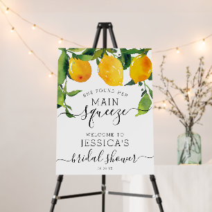 Lemon Citrus Bridal Main Squeeze Welcome Sign