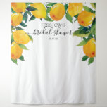 Lemon Citrus Bridal Main Squeeze Welcome Sign Tapestry<br><div class="desc">This beautiful design features a hand painted watercolor gathering of bright lemons and lush greenery. Easily edit all of the wording! See the entire collection for more matching items. To see how to edit this in more detail,  please check out our video: https://youtu.be/DLVOnEdkb-c (YouTube.com/CreativeUnionDesign)</div>