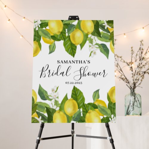 Lemon Citrus Bridal Shower Foam Boards