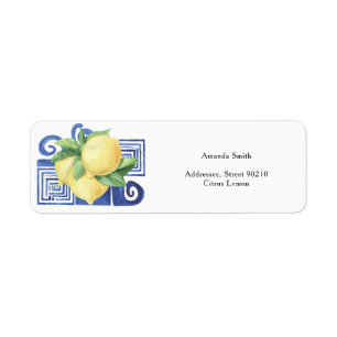 Lemon Citrus - bridal shower Label