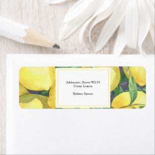 Lemon Citrus - bridal shower Label