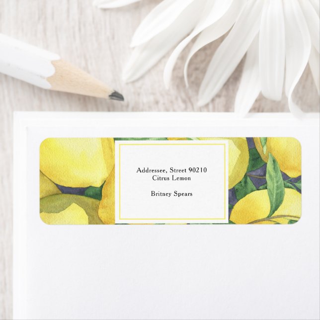 Lemon Citrus - bridal shower  Label (Insitu)