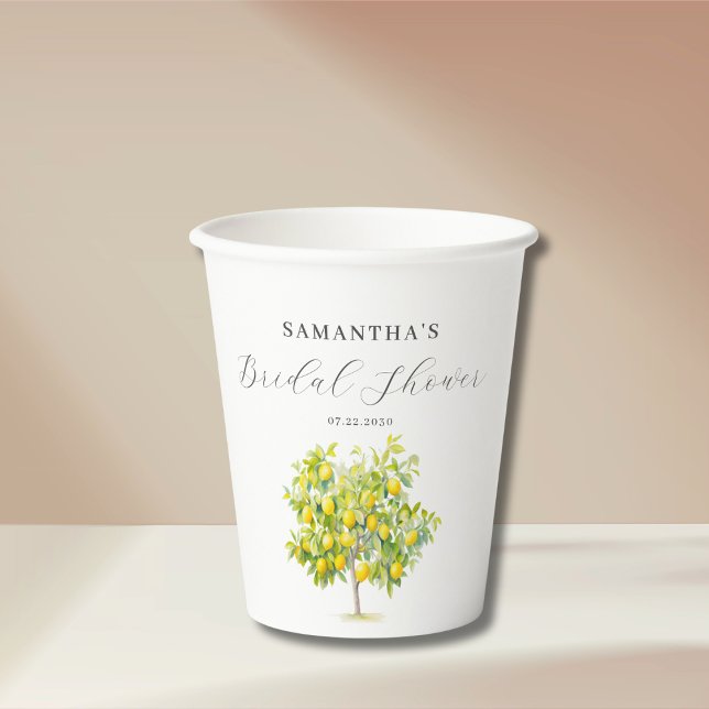 Lemon Citrus Bridal Shower  Paper Cups (Creator Uploaded)