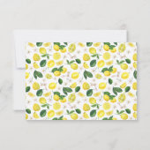 Lemon Citrus Bridal Shower Thank You Card (Back)