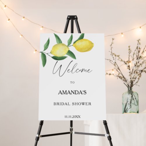 Lemon Citrus _ bridal shower welcome sign