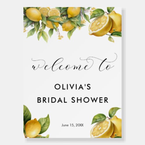Lemon  Citrus  Bridal Shower Welcome Sign