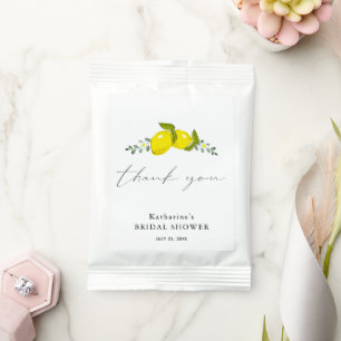 Lemon Citrus Floral Bridal Shower Thank You Lemonade Drink Mix