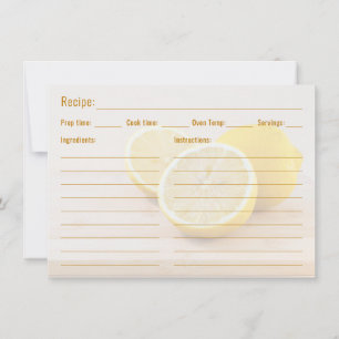 Lemon Citrus Food Photo With Recipe Template