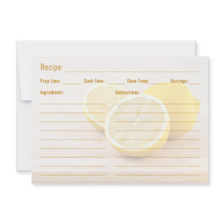 Lemon Citrus Food Photo With Recipe Template