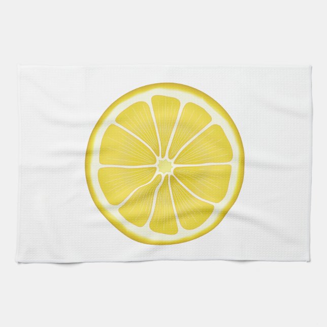 Lemon Citrus Fruit Slice  Kitchen Towel (Horizontal)