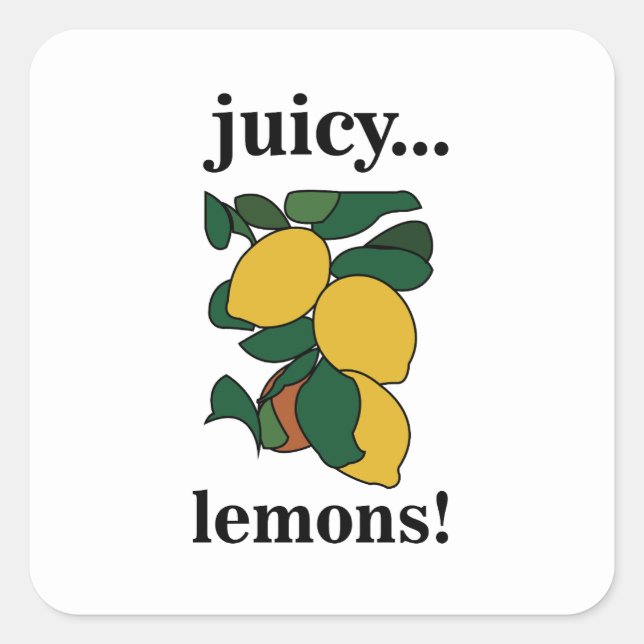 Lemon Citrus Fruit  Square Sticker (Front)