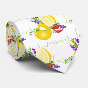 Lemon Citrus Fruit Summer Neck Tie