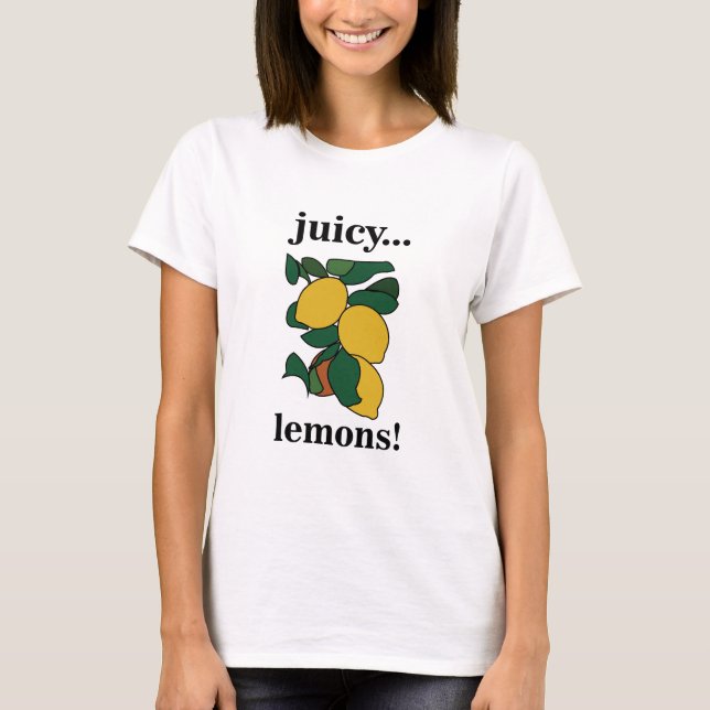 Lemon Citrus Fruit Summer  T-Shirt (Front)