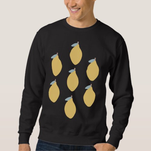 Lemon _ citrus fruit with a symmetrical pattern sweatshirt