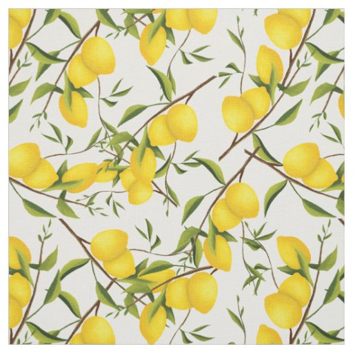 Lemon Citrus Fruits Fabric