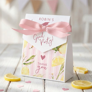Lemon Citrus Graduation Favor Bag Boxes