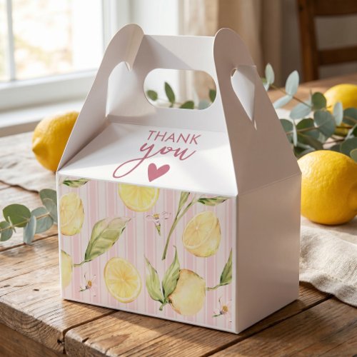 Lemon Citrus Graduation Favor Boxes