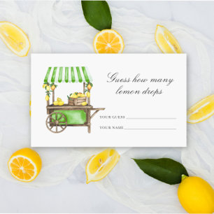 Lemon citrus - Guess how many lemon drops Enclosure Card