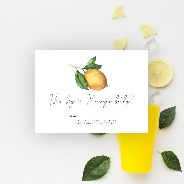 Lemon citrus How big is mommy's belly Enclosure Card (Creator Uploaded)