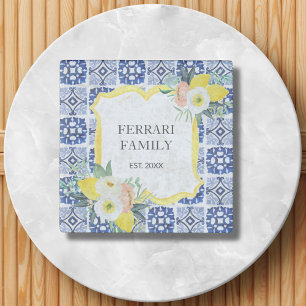 Lemon Citrus Italian Mediterranean Tiles Pattern