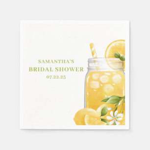Lemon Citrus Lemonade Bridal Shower Napkins