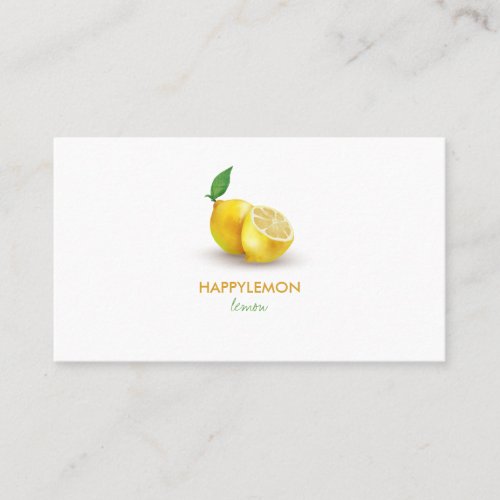 Lemon Citrus Lime Simple Aromatic Business Card