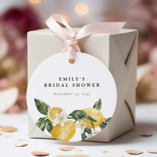 Lemon Citrus Main Squeeze Bridal Shower Favor Tags