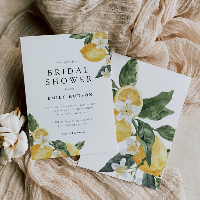 Lemon Citrus Main Squeeze Bridal Shower Invitation (Creator Uploaded)