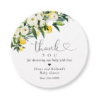 Lemon Citrus Mediterranean Baby Shower Favor