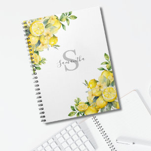 Lemon Citrus Monogram Notebook