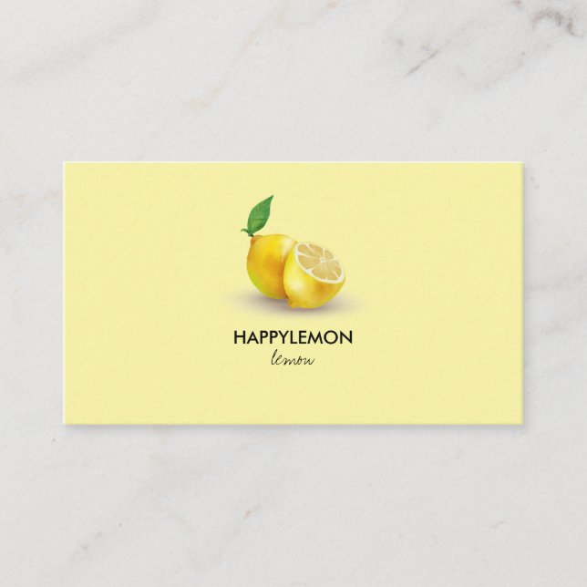 Lemon Citrus Oil Blends Business Card (Front)