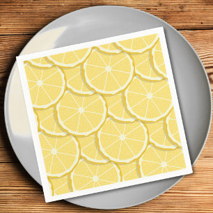 Lemon Citrus Paper Napkins Italian Summer