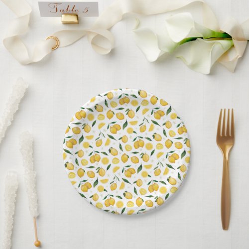 Lemon Citrus Paper Plate