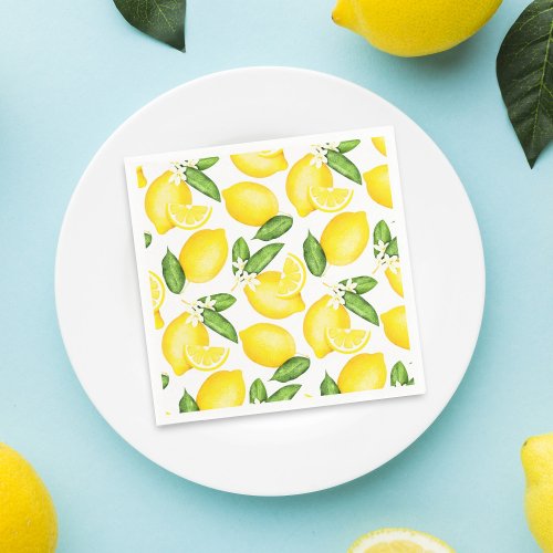 Lemon Citrus Pattern Napkins