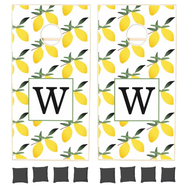 Lemon Citrus Personalized Cornhole Set (Set)