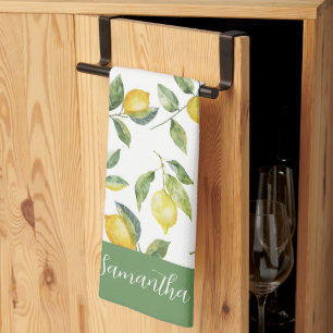 Lemon Citrus Personalized Kitchen Towel