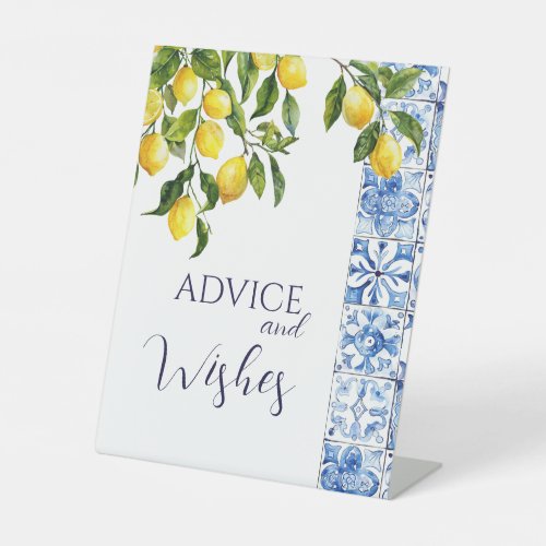 Lemon Citrus Positano Blue Tiles Advice Wishes