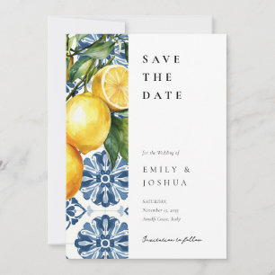 Lemon Citrus Positano Italian Wedding Save The Date