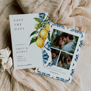 Lemon Citrus Positano Italian Wedding Save The Date