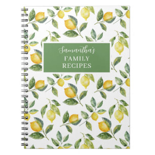 Lemon Citrus Recipe Notebook