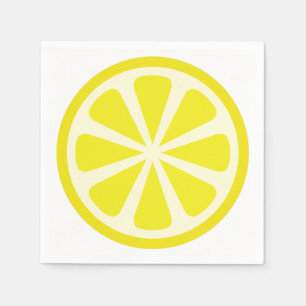 Lemon Citrus Slice Cute 1st Birthday Party Napkins