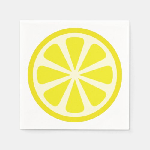 Lemon Citrus Slice Cute 1st Birthday Party Napkins