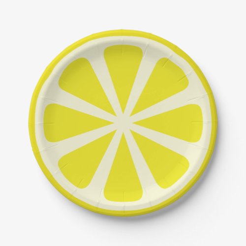 Lemon Citrus Slice Cute 1st Birthday Plates