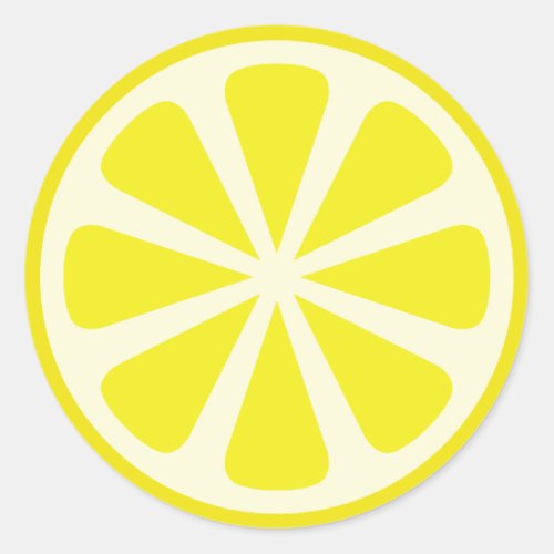 Lemon Citrus Slice Fruit 1st Birthday Thank You Classic Round Sticker