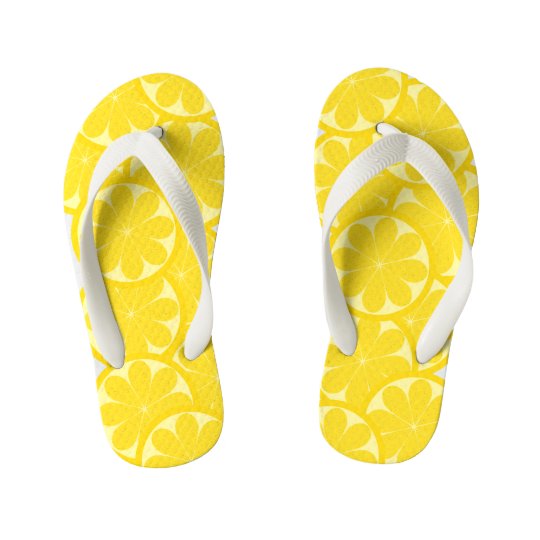 Lemon Citrus Slice Kid's Flip Flops | Zazzle.com