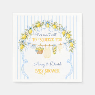 Lemon Citrus Squeeze Baby Shower Boy Clothes Bow Napkins