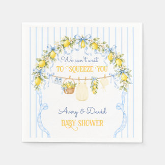 Lemon Citrus Squeeze Baby Shower Boy Clothes Bow Napkins